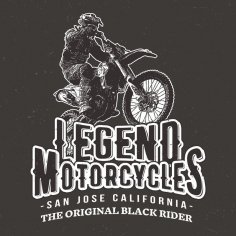 Motorcycle Sticker Free Vector