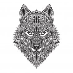 Wolf Face Vector Art Free Vector