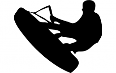 Wake Wakeboarding Silhouette dxf File