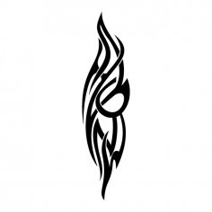 Scroll Tattoo Tribal Vector Design jpg Image