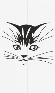 Cats Decal for Glass Vector Free Vector