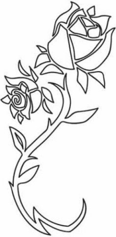 Rose Flower Abstract Design dxf File