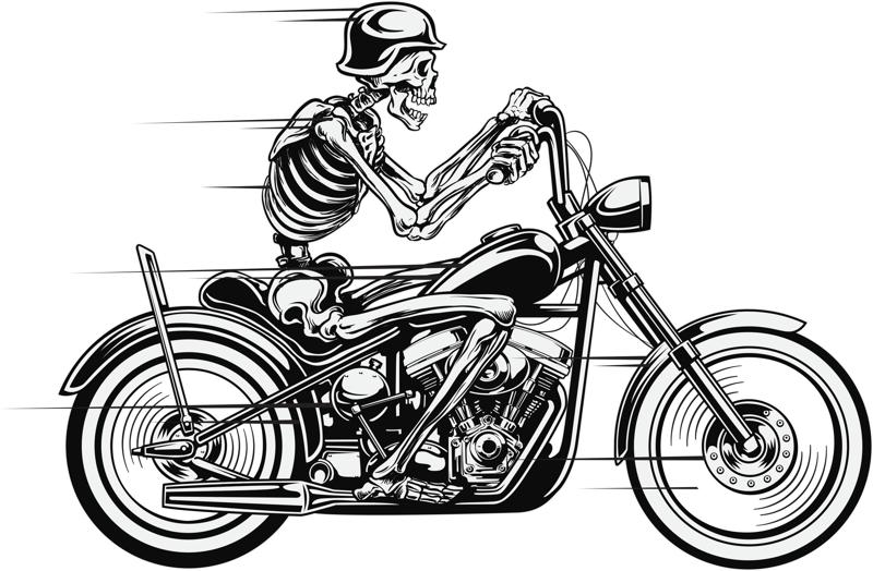 Vector Skull Motorcycle Free Vector cdr Download - 3axis.co