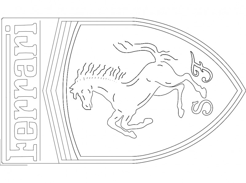 Ferrari Logo Drawing