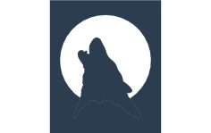 Wolf Moon Silhouette 10×12 dxf File