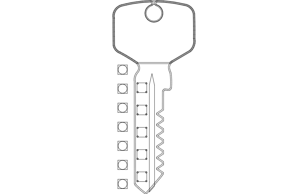 Key Rack dxf File Free Download 3axis.co