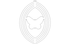 Wind spin butterfly dxf File