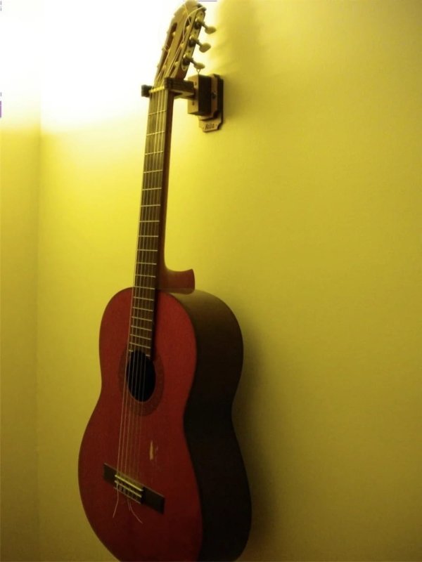 Laser Cut Guitar Wall Hanger SVG File Free Download - 3axis.co - 3D model önizlemesi