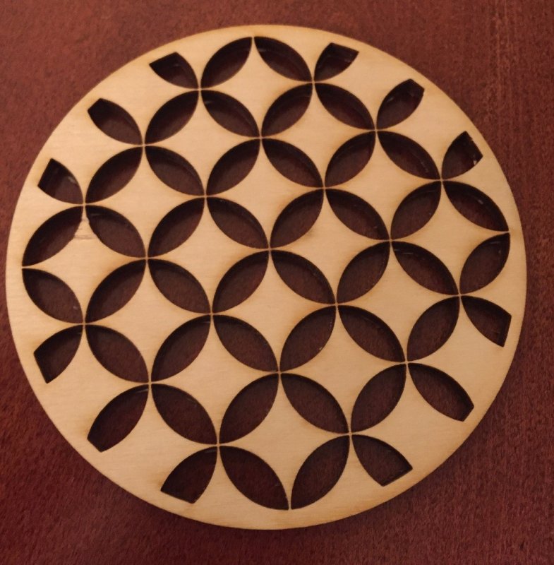 Laser Cut Shippo Pattern Trivets SVG File Free Download - 3axis.co - 3D model önizlemesi