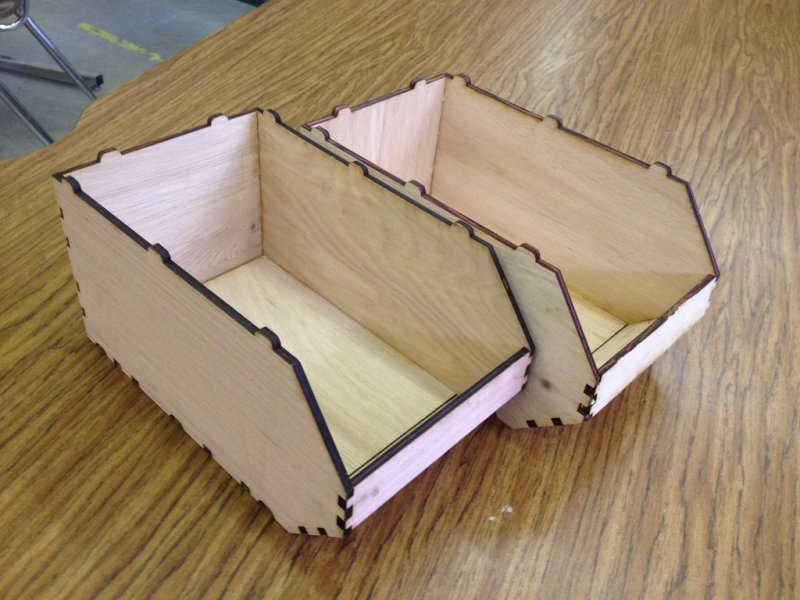 Laser Cut Big Linbin Parts Bins SVG File Free Download - 3axis.co - 3D model önizlemesi