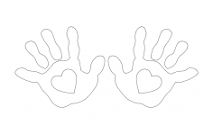 Hands Heart dxf File