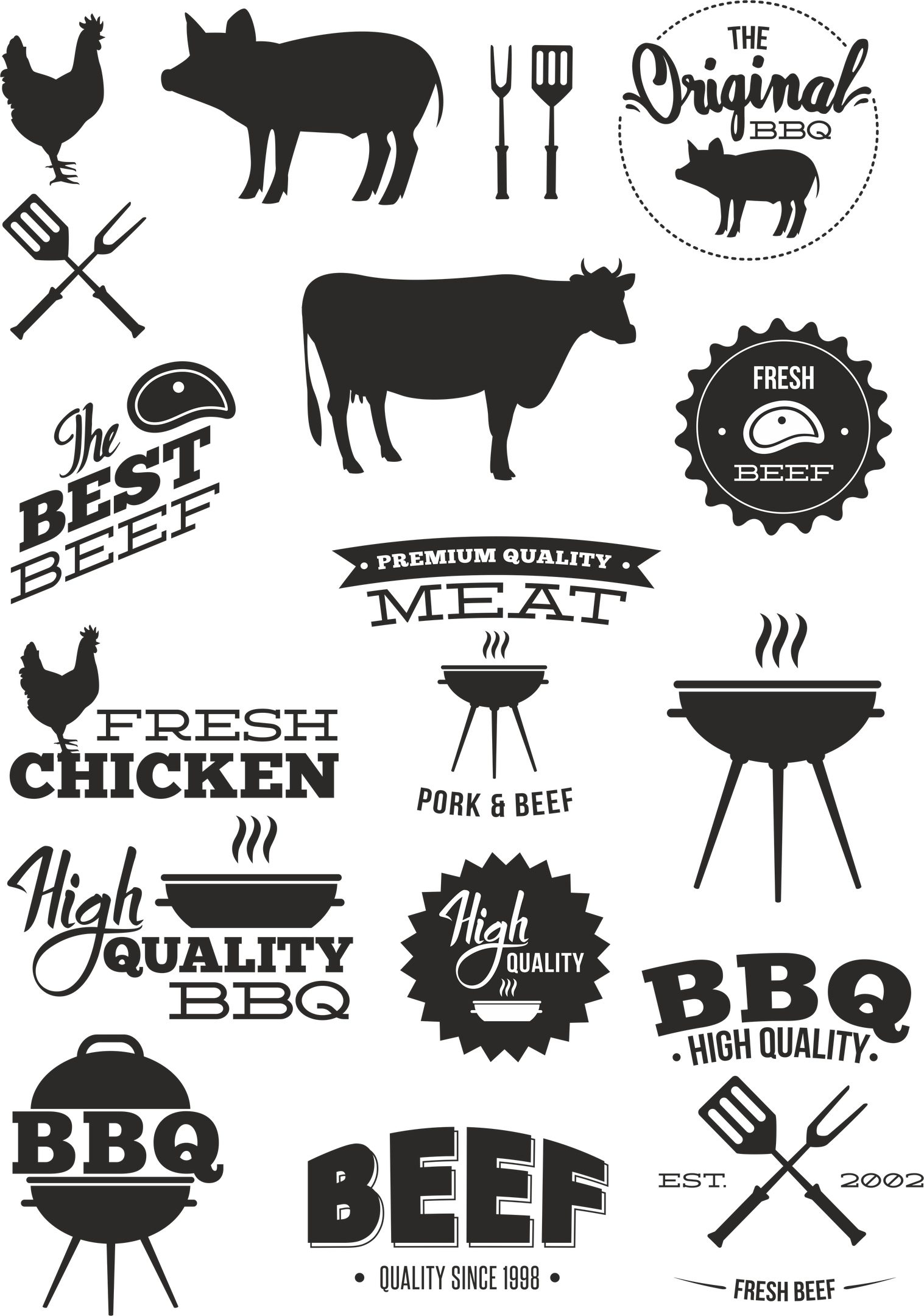 BBQ Vector Set Free Vector cdr Download - 3axis.co
