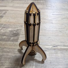 Laser Cut 1950s Rocket SVG File