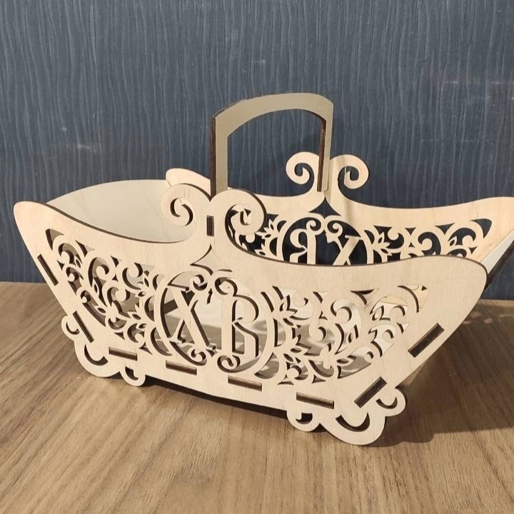 Laser Cut Easter Gift Basket Free Vector cdr Download - 3axis.co