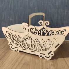 Laser Cut Easter Gift Basket Free Vector