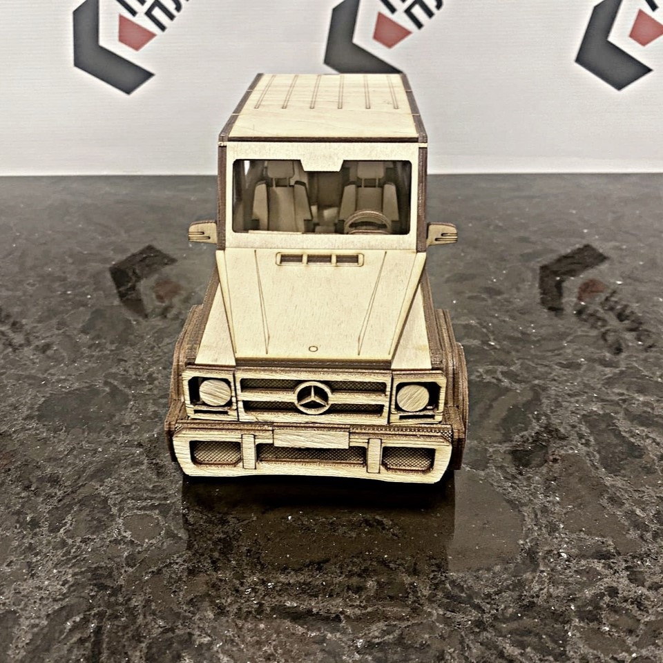 Laser Cut Mercedes Benz G-Class 3D Puzzle Free Vector