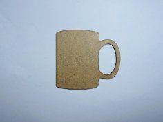 Laser Cut Wood Coffee Mug Cutout Shape Free Vector