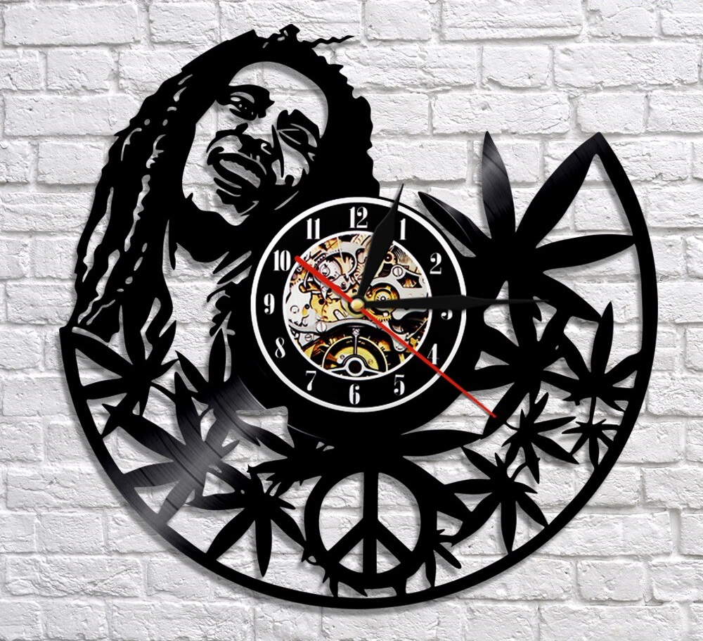 Laser Cut Bob Marley Vinyl Record Clock Template Free Vector Cdr Download 3axis Co