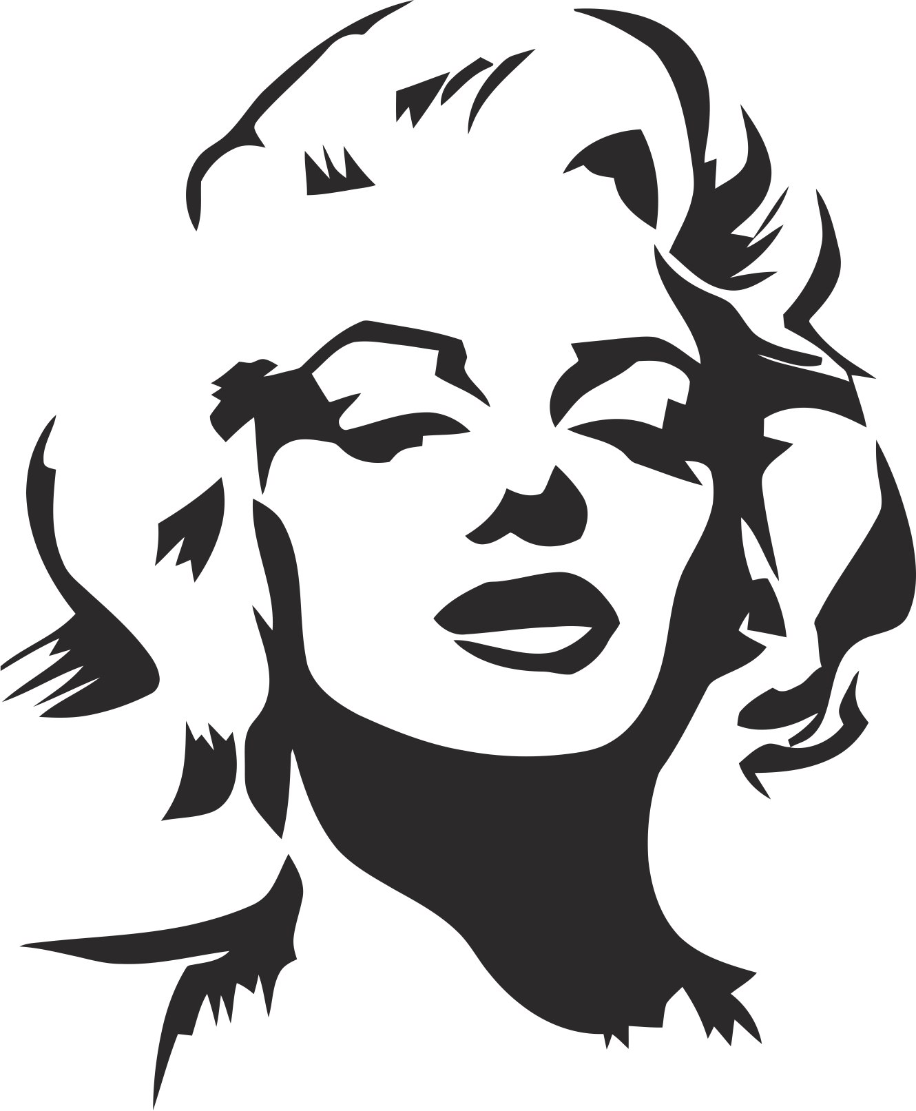 Marilyn Monroe Stencil (.eps) Free Vector Download - 3axis.co