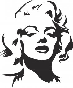 Marilyn Monroe Stencil Free Vector