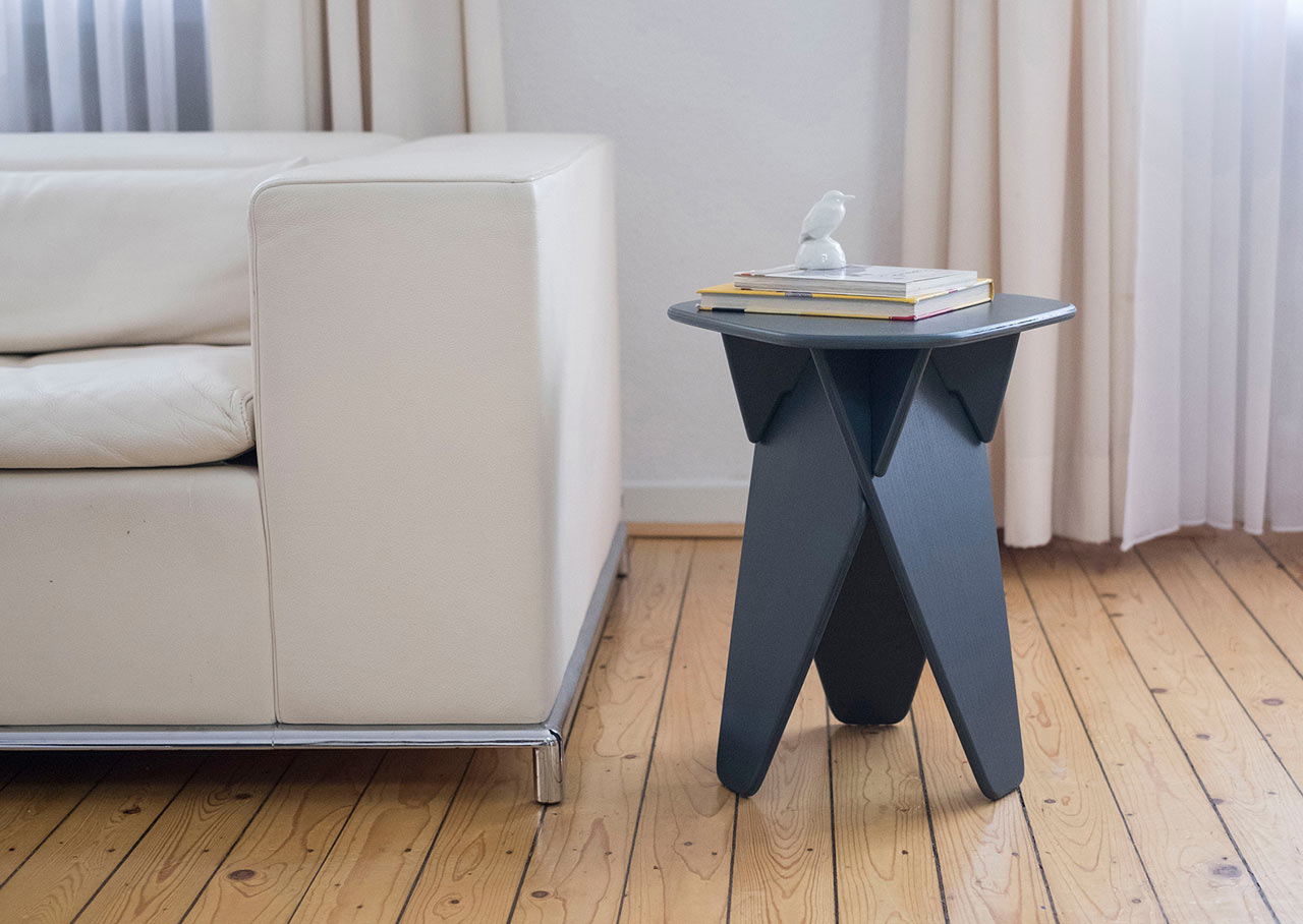 Laser Cut Modern Furniture Multi-purpose Stool Side Table Free Vector