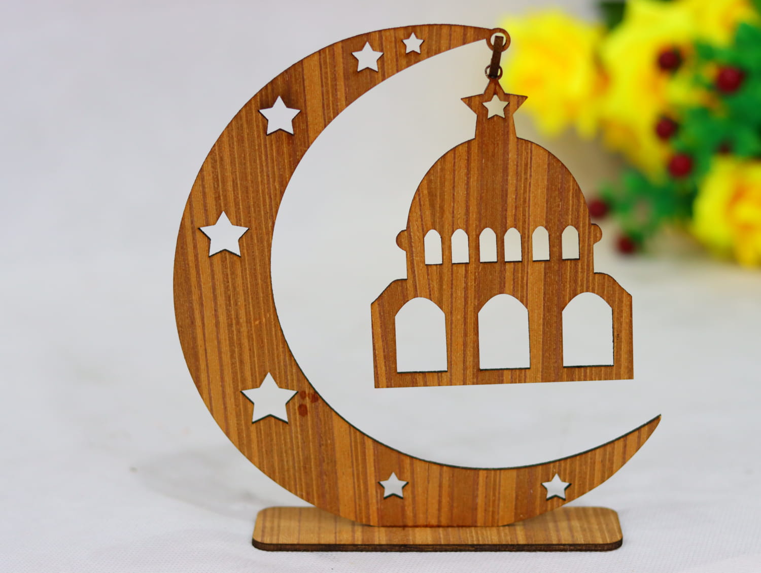 Laser Cut Crescent With Mosque Islamic Decorative Stand SVG DXF CDR AI ...