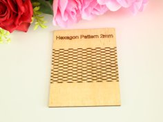 Laser Cut Living Hinge Hexagon Pattern 2mm Free Vector