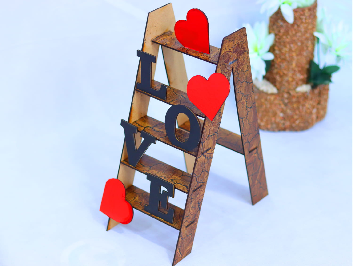 Laser Cut Love Stand 3mm Free Vector