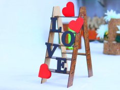 Laser Cut Love Stand 3mm Free Vector