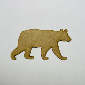 Laser Cut Black Bear Wood Shape For Craft Free Vector