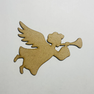 Laser Cut Christmas Angel Shape Wood Craft Cutout Free Vector