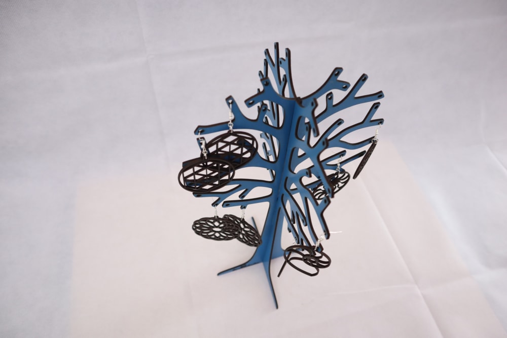 Laser Cut Jewelry Stand 6mm DXF File