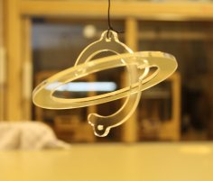 Laser Cut Saturn Ornament DXF File