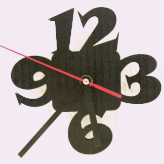 Laser Cut Cardboard Wall Clock SVG File