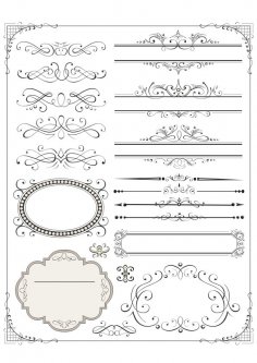 Vector set of page decor elements Free Vector