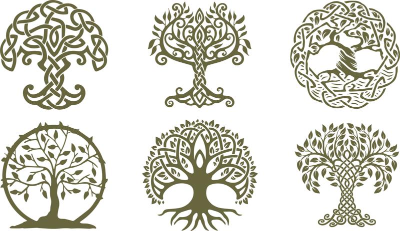 Celtic Trees dxf File Free Download - 3axis.co