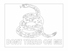 don’t Tread On Me 2 dxf File
