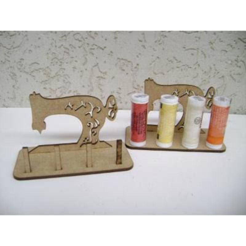 Laser Cut Sewing Machine Shaped Spool Thread Holder Free Vector Download - 3axis.co - 3D model önizlemesi