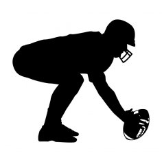 American Football Player dxf File