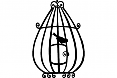 Bird Cage 3 dxf File