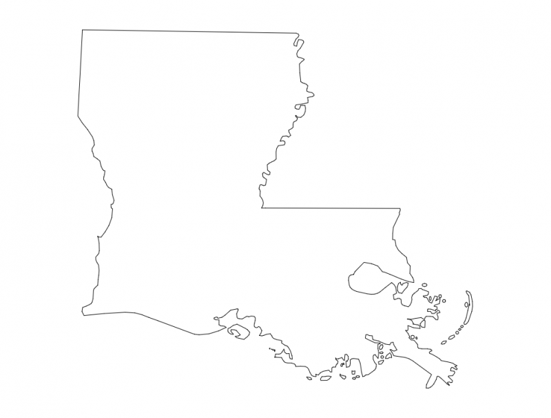 Louisiana blank map
