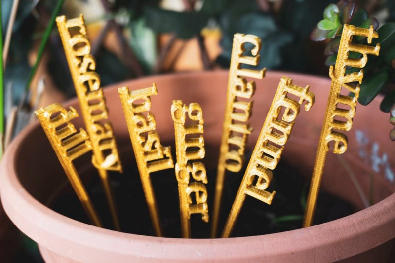 Set Of Herb Signs 3D Printer Model Download Free STL File 3axis.co