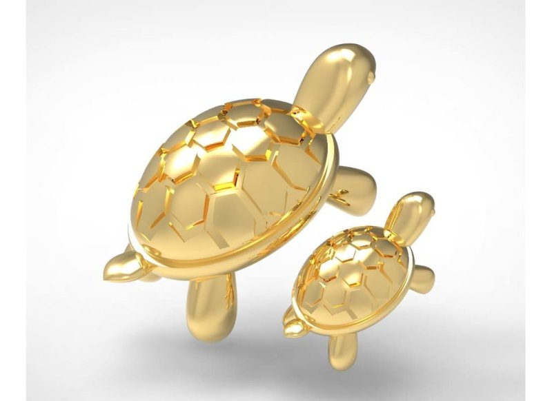 The Golden Turtle Of Happiness 3D Printer Model Download Free STL File