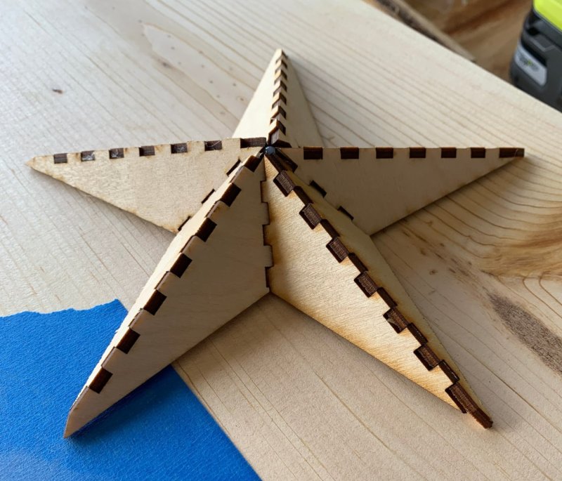 Laser Cut 3D Star Free Vector Download - 3axis.co - 3D model önizlemesi