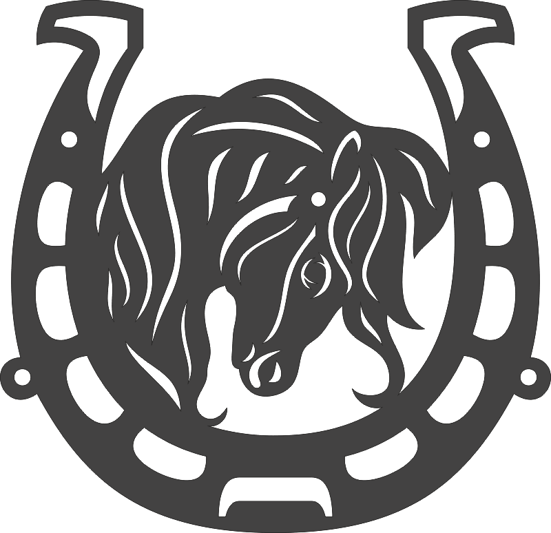 Download Horse head with horseshoe DXF File Free Download - 3axis.co