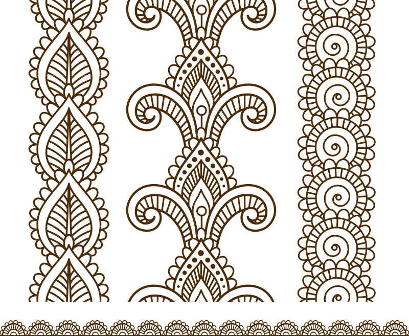 Indian Mehndi Henna Line Lace Elements Patterns Free Vector Cdr Download 3axis co