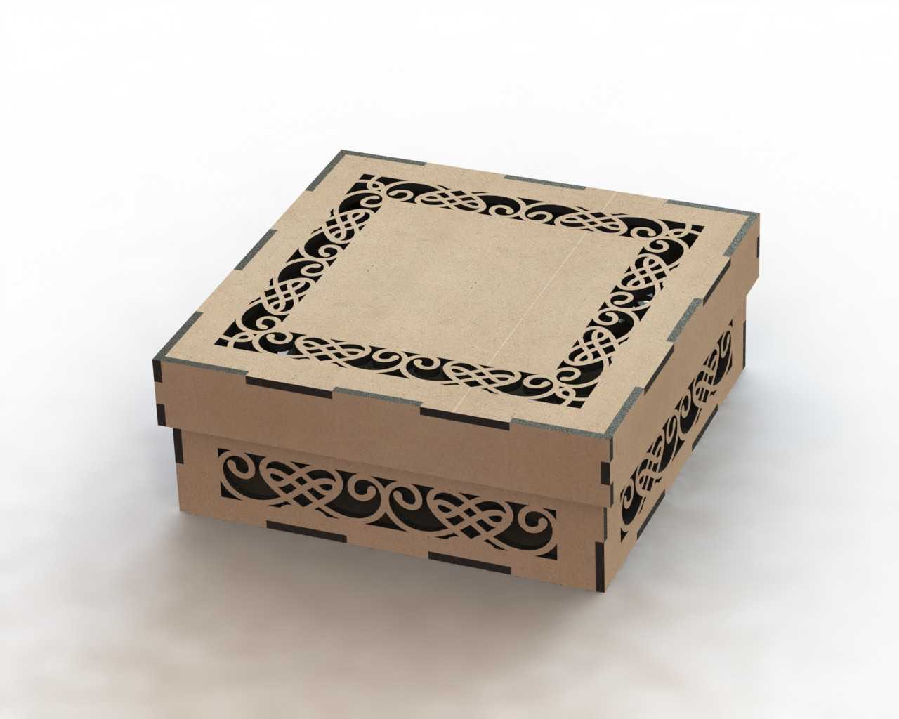 Laser Cut Box with Lid Template DXF File Free Download 3axis co