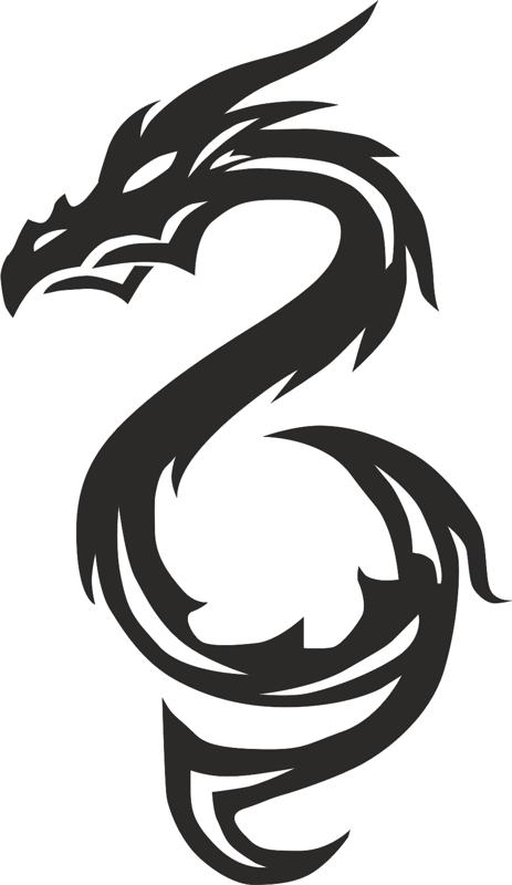Tribal Dragons Tattoo Free Vector cdr Download - 3axis.co