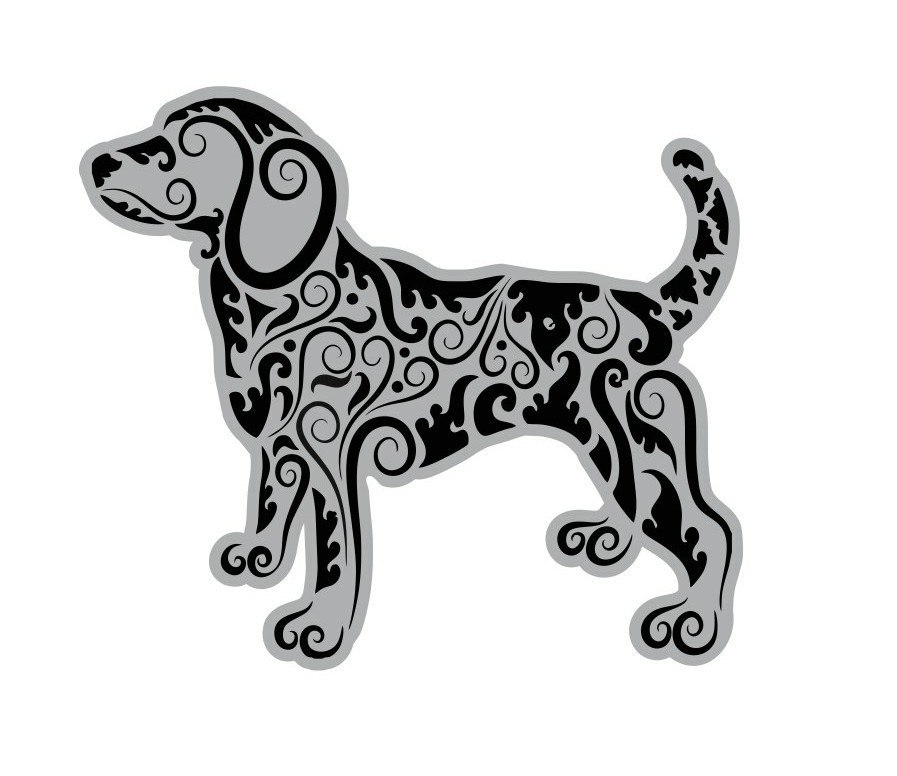 Mandala Style Dog Free Vector cdr Download - 3axis.co