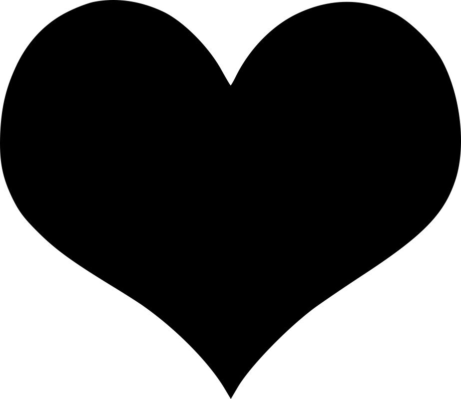 Download Heart black shape icon Free Vector cdr Download - 3axis.co